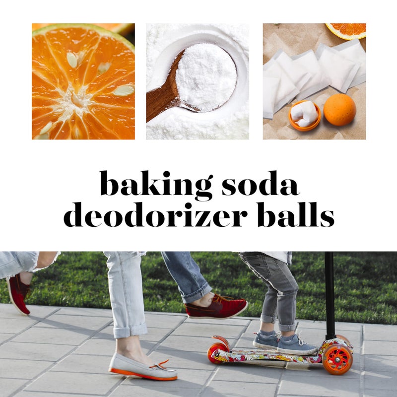 Clean-n-Fresh 4 Pack Baking Soda Deodorizers  Shoe Deodorizer Balls  Air Freshener for Home  Odor Eliminator for Closets Bathroom Pets  Up to 80 Days - Image 2